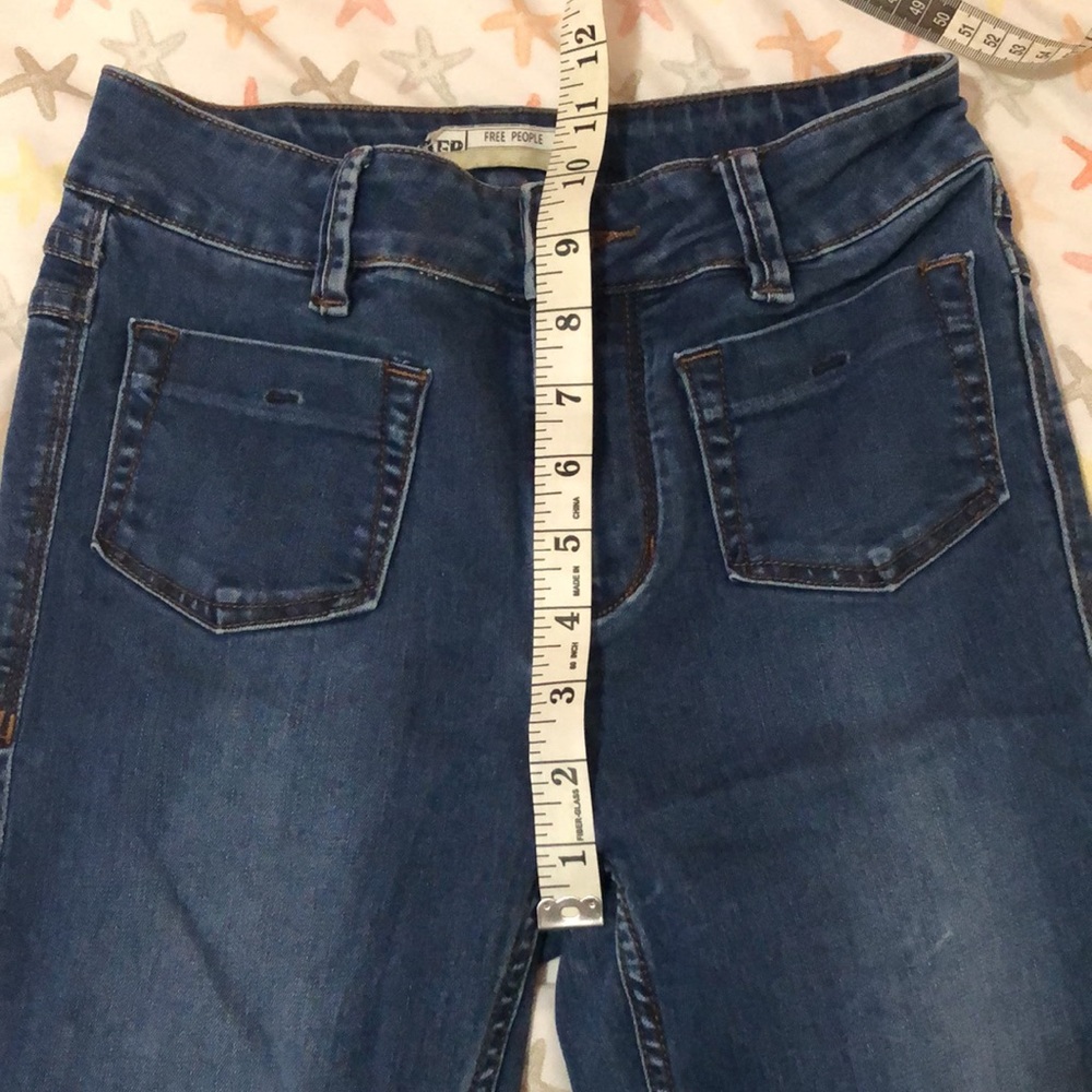 Free People Front Pocket Blue High-waisted Jeggings - Picture 5 of 6